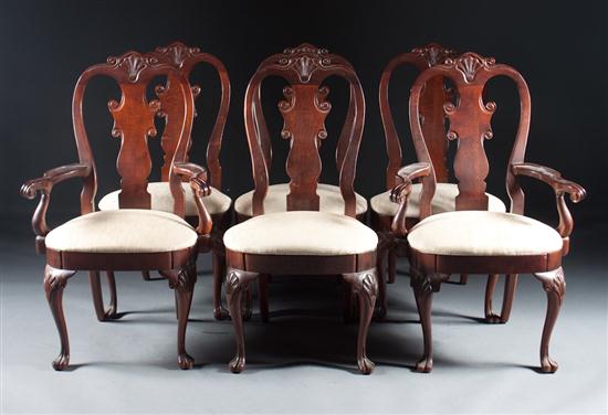 Set of six Queen Anne style mahogany 13a1c2