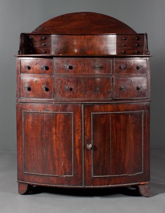 George IV mahogany demilune cabinet