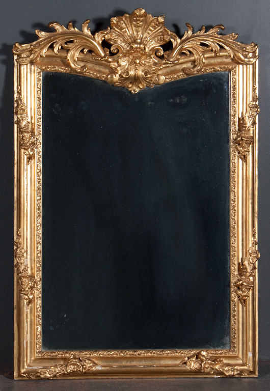Rococo style gesso giltwood mirror 13a1f2