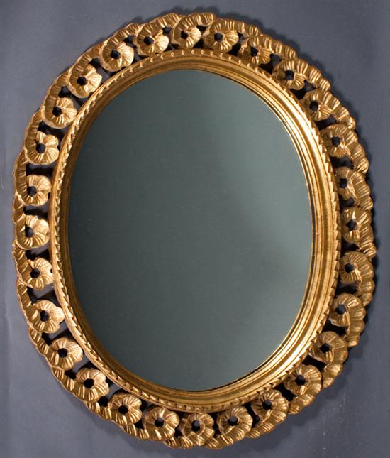 Victorian style giltwood ova mirror 13a1f3