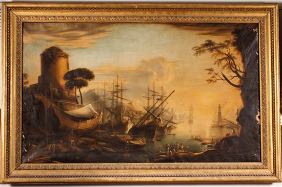 Italian School 18th century Ships