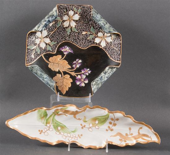 Aesthetic Movement floral and gilt decorated