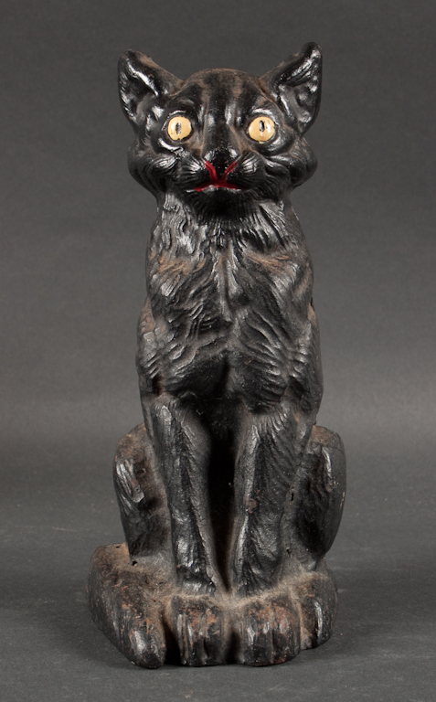 Painted cast iron black cat form 13a2c8