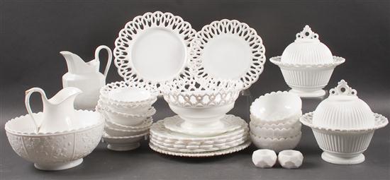 Assorted milk glass articles including  13a2c4