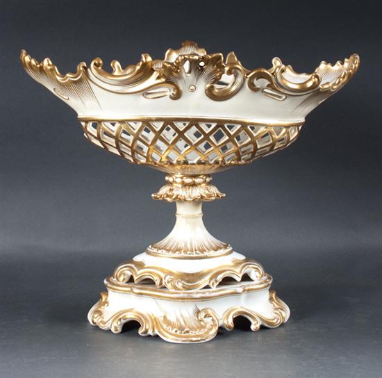 French parcel-gilt reticulated