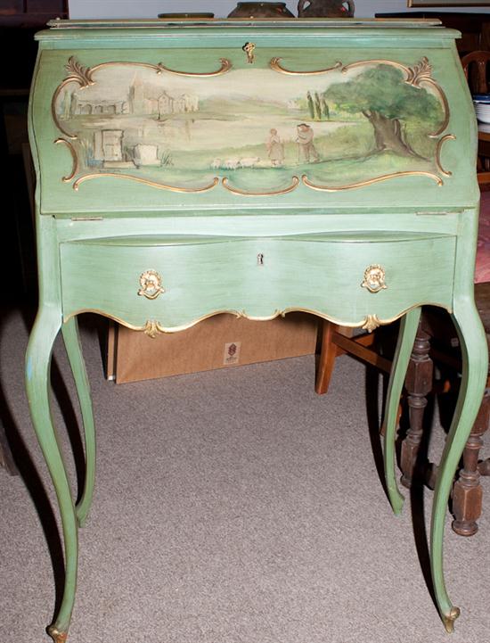 Louis XV style painted wood lady's