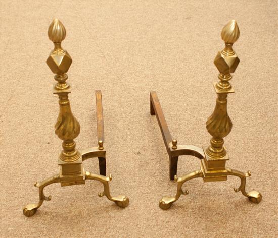 Pair of Chippendale style brass 13a30e