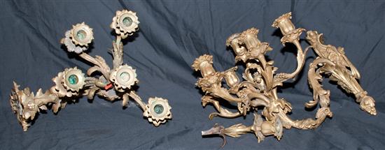 Pair of Rococo style bronze six light 13a319