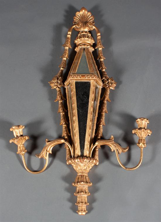 Continental style giltwood and mirrored