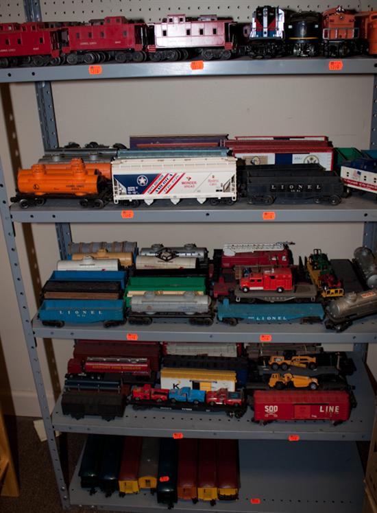 Assorted diesel locomotives cabooses