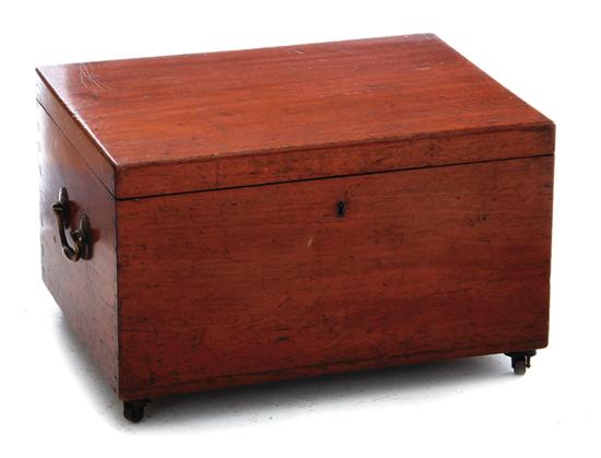 English mahogany document box 19th