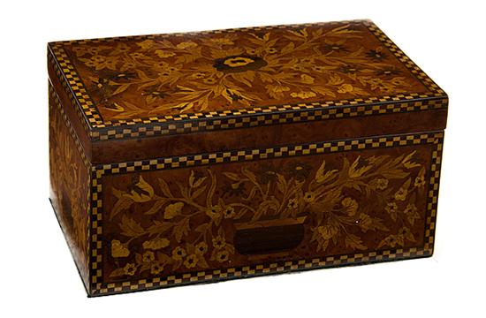 Marquetry inlaid box ornate floral inlaid 13a622