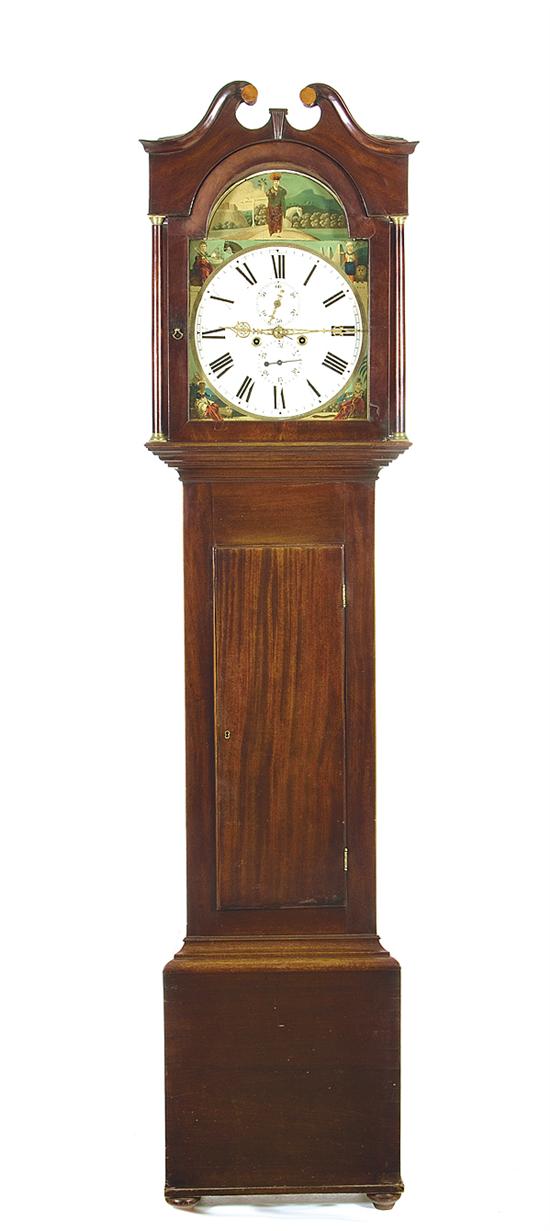 George III mahogany tall case clock 13a640