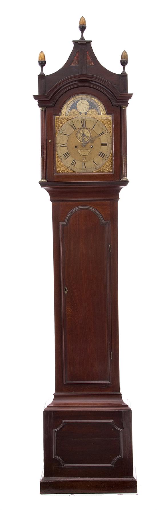 George III mahogany tall case clock