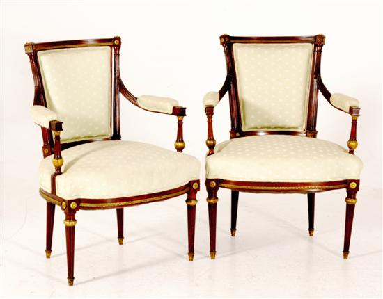 Pair Regency style carved mahogany 13a64c