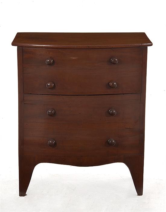 George III mahogany bowfront chest 13a655