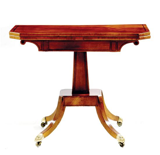 Regency inlaid mahogany card table 13a653