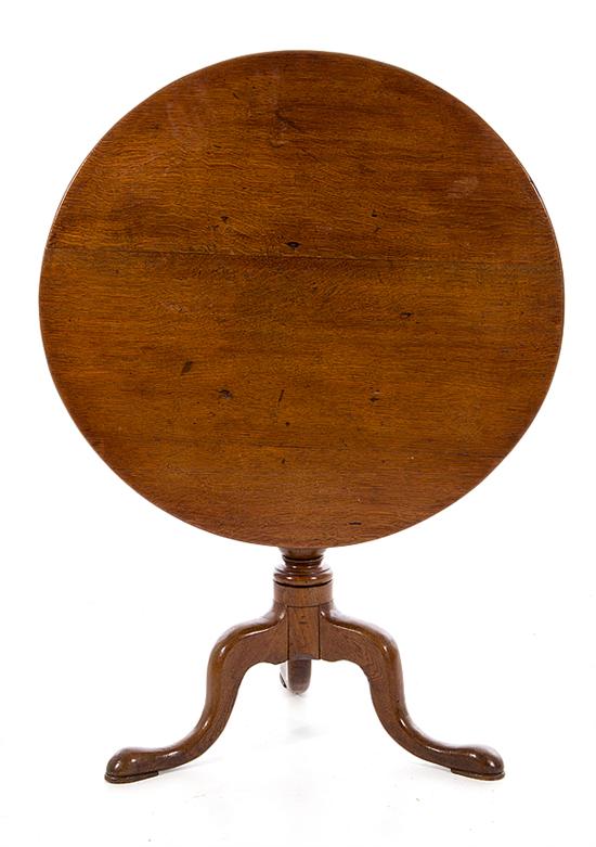 George III oak tea table late 18th