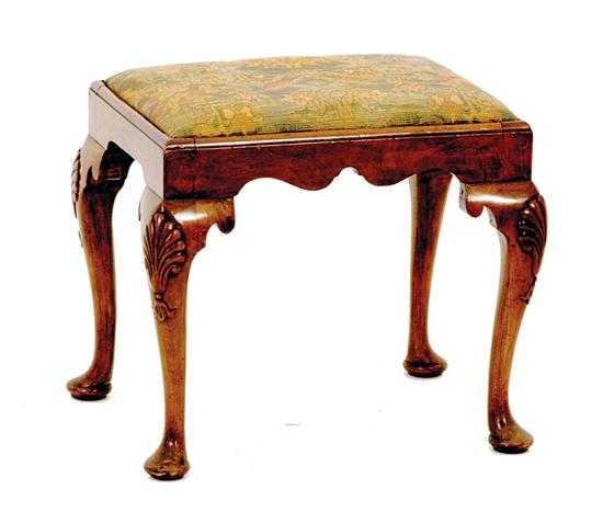 Queen Anne style mahogany footstool