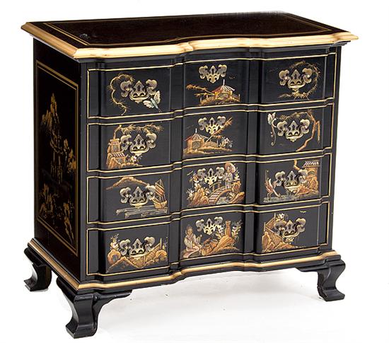 Chippendale style Chinoiserie blockfront