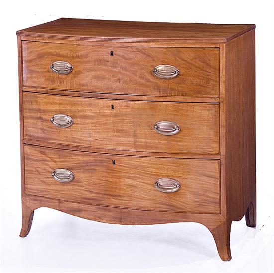 Georgian mahogany bowfront chest 13a6a5