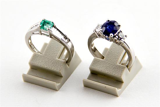 Blue-sapphire and green sapphire
