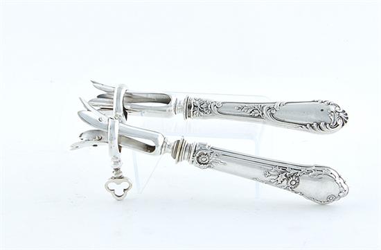 French silver bone holders Paris 13a6ba