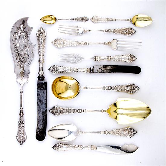 German silver flatware service 13a6c2