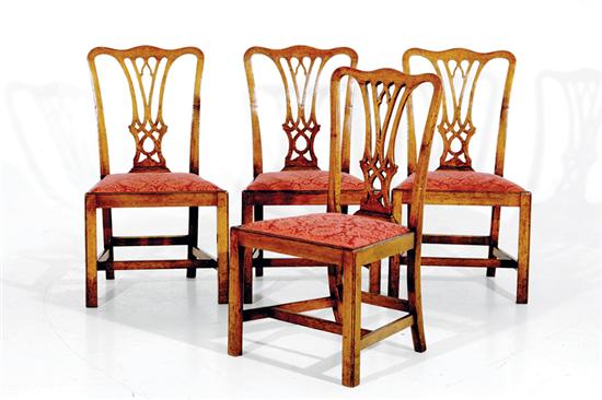 Set of four English oak dining 13a6d4