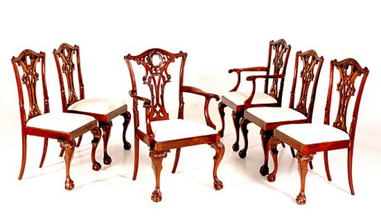 Set of six Chippendale style mahogany 13a6dc