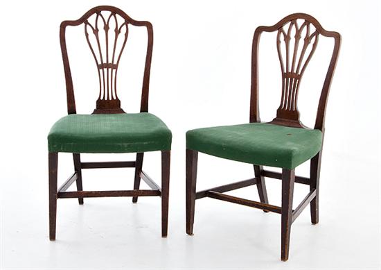 Pair Hepplewhite style mahogany