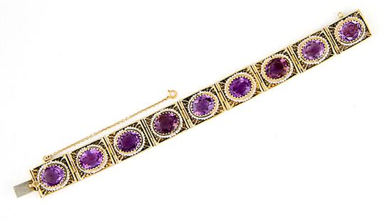 Antique amethyst and gold filigree 13a73c