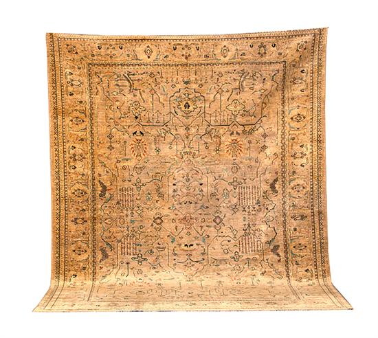 Old Turkish Oushak carpet 9 3  13a745