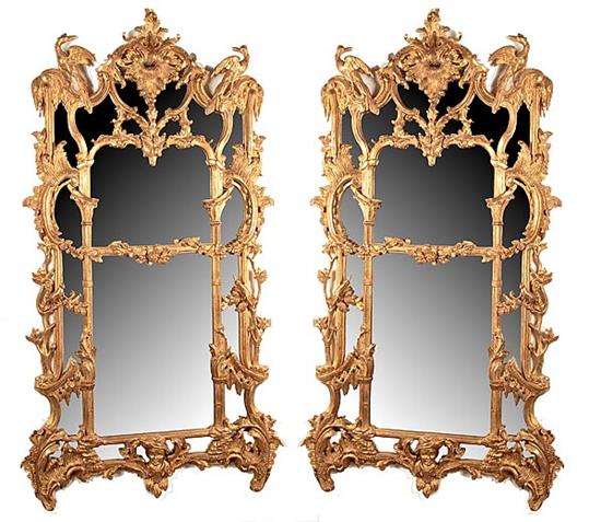 Pair Rococo style carved giltwood 13a764