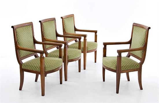 Set of four French Empire walnut 13a77b