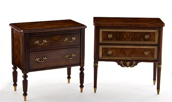 Miniature mahogany commodes rectangular