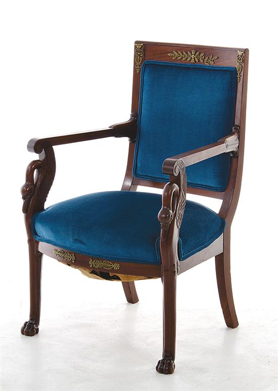 Directoire style mahogany armchair