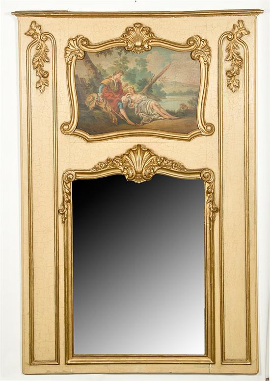 French painted trumeau mirror early 13a7b4