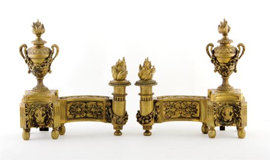 Pair French gilt bronze chenets 13a7c6