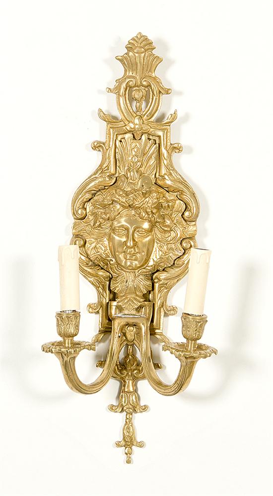 Set of six French style gilt-bronze