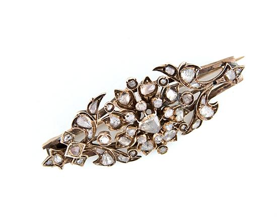 Victorian diamond and gold brooch 13a80c