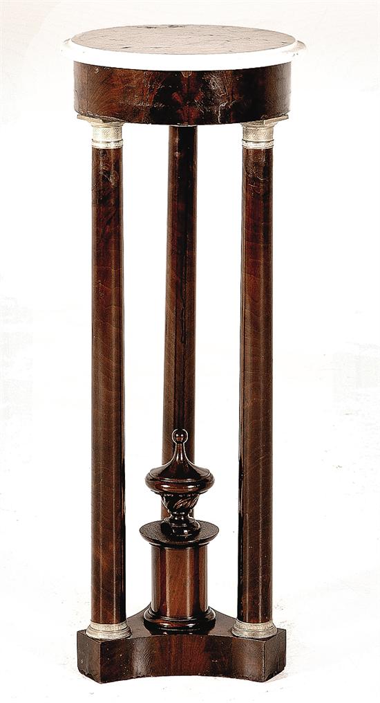 Classical mahogany marbletop pedestal 13a881