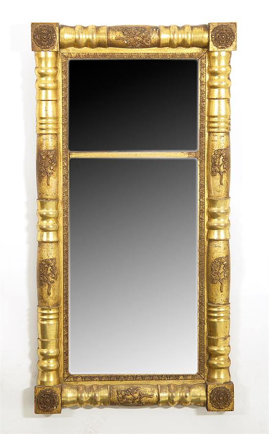 American Classical giltwood mirror