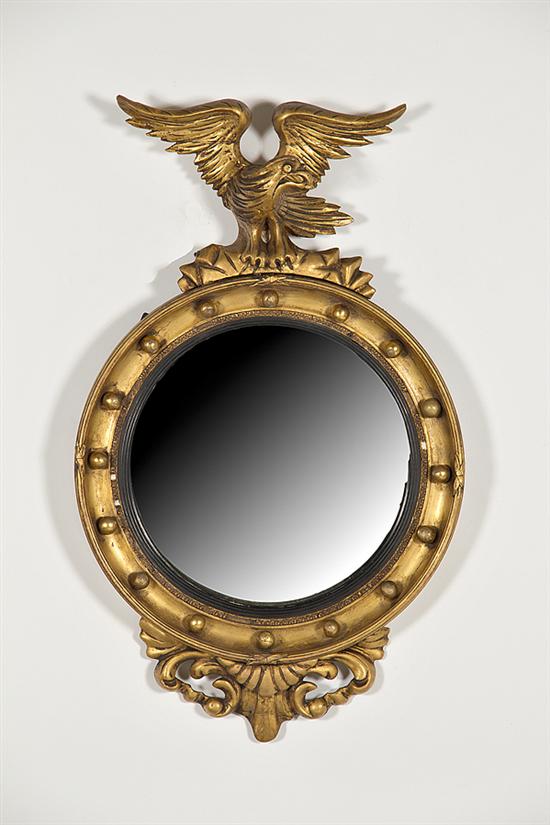 Federal style giltwood convex mirror 13a8c4