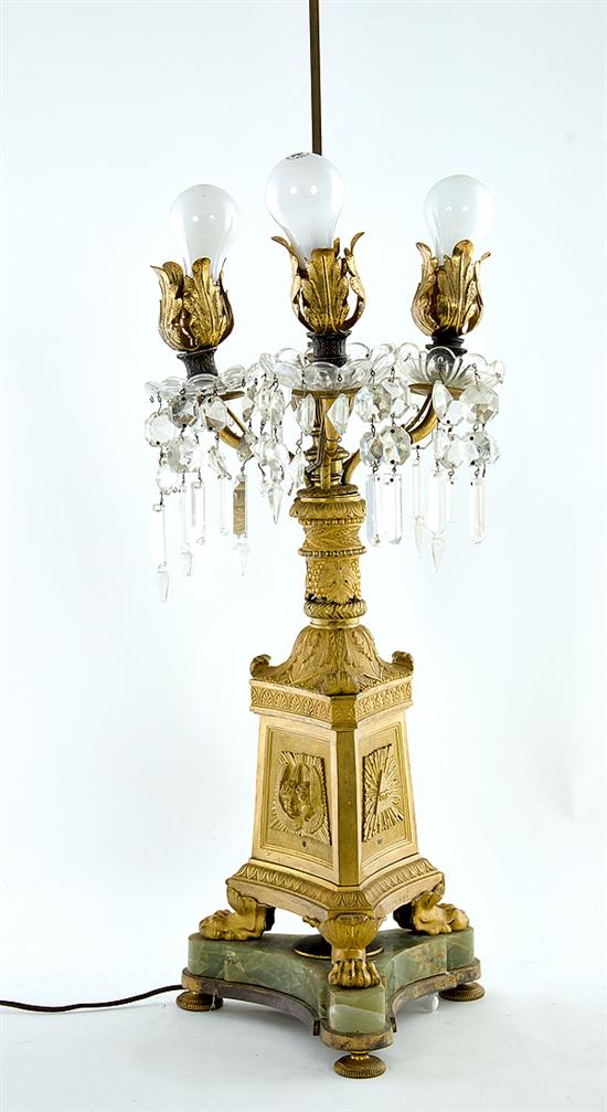 French gilt bronze and onyx candelabra 13a8c7