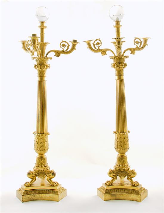 Pair French Empire bronze dore 13a8c9