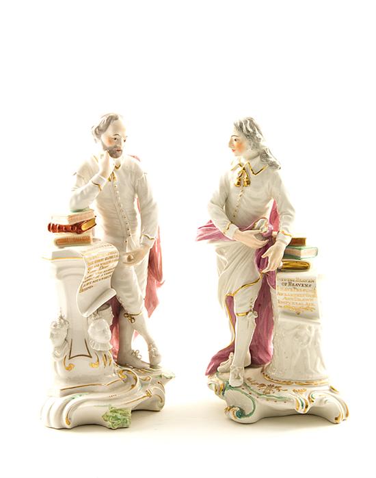 Fine pair Derby figures of Shakespeare 13a8e5