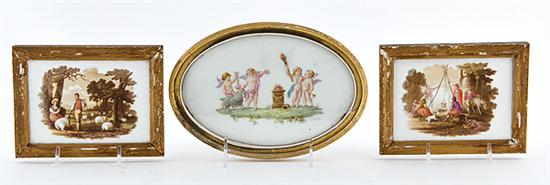 Wedgwood painted plaquette and 13a902