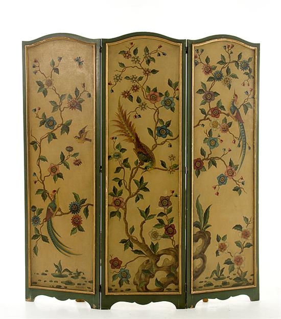 Chinoiserie three panel folding 13a91d