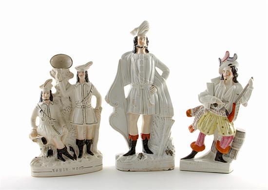 Staffordshire figures and spill 13a932